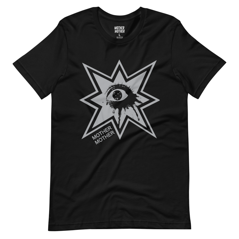 Mother Mother Black Eye Tee with white lettering