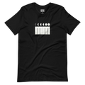Mother Mother black Moon Phase short sleeve tee with white lettering